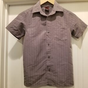 Tony Hawk gray button up short sleeve collared shirt Size S